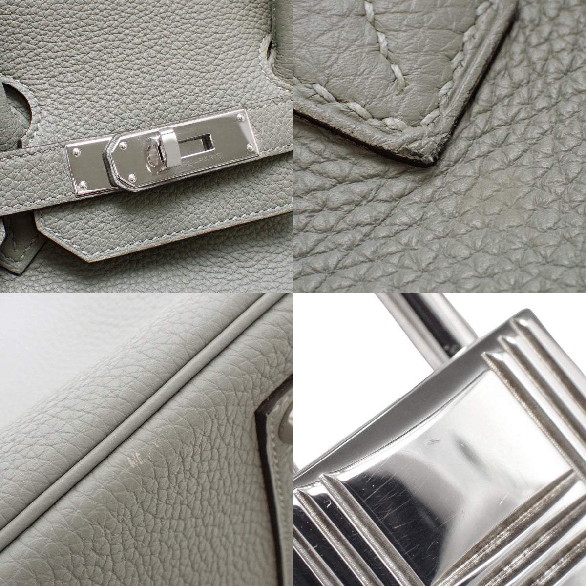 バーキン ヴェルソ35 トゴ グリムエット ブルーアガット シルバー金具 X刻印