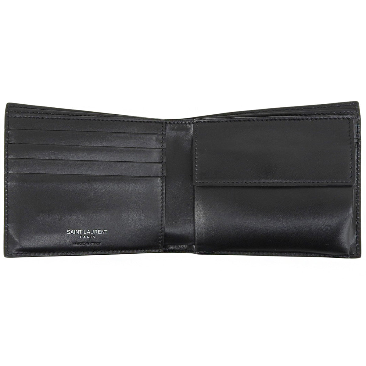 タイニーカサンドラ コインパース付きウォレット カーフ ブラック 6101931JB0E1000