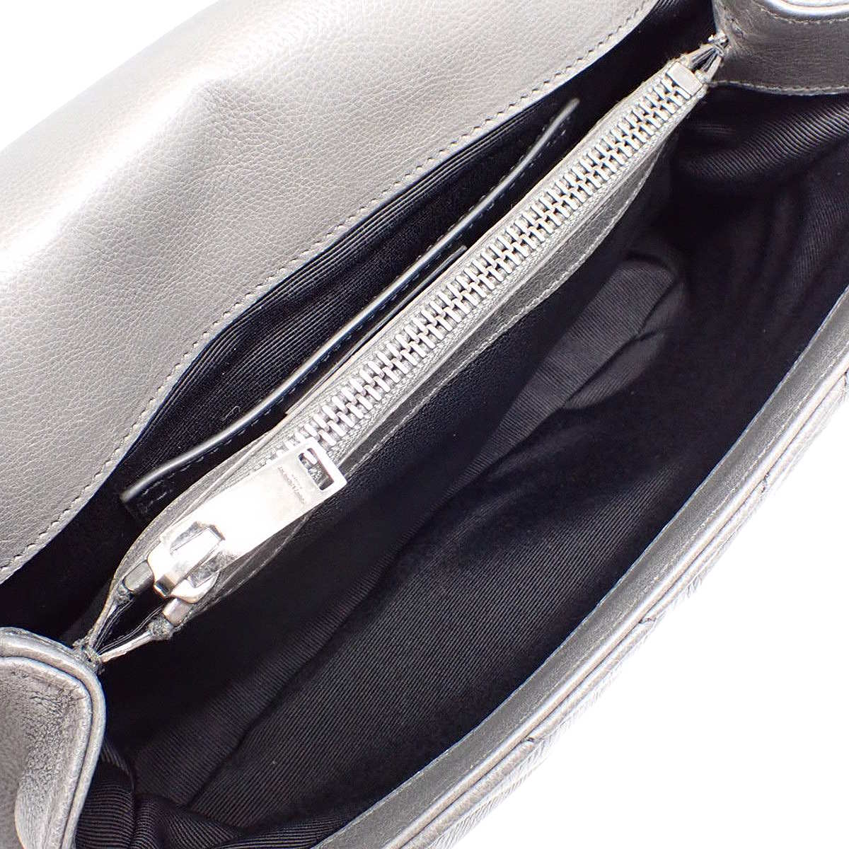 カレッジ ミディアム レザー グレー 392737