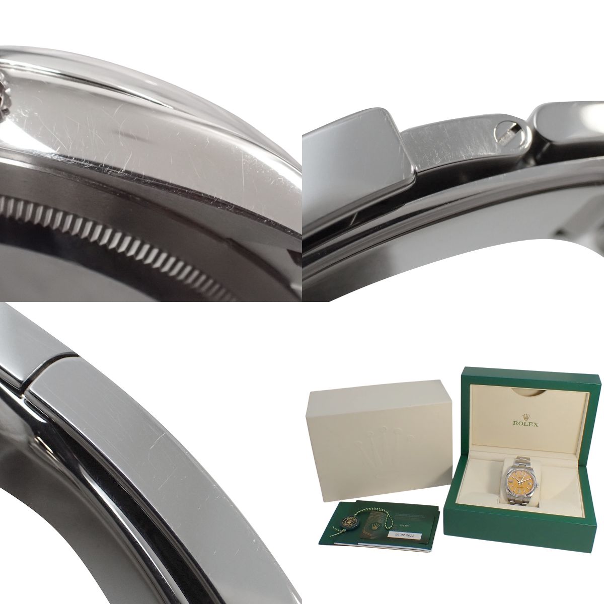Oyster Perpetual 41 124300 SS Random Number Yellow Automatic Men's