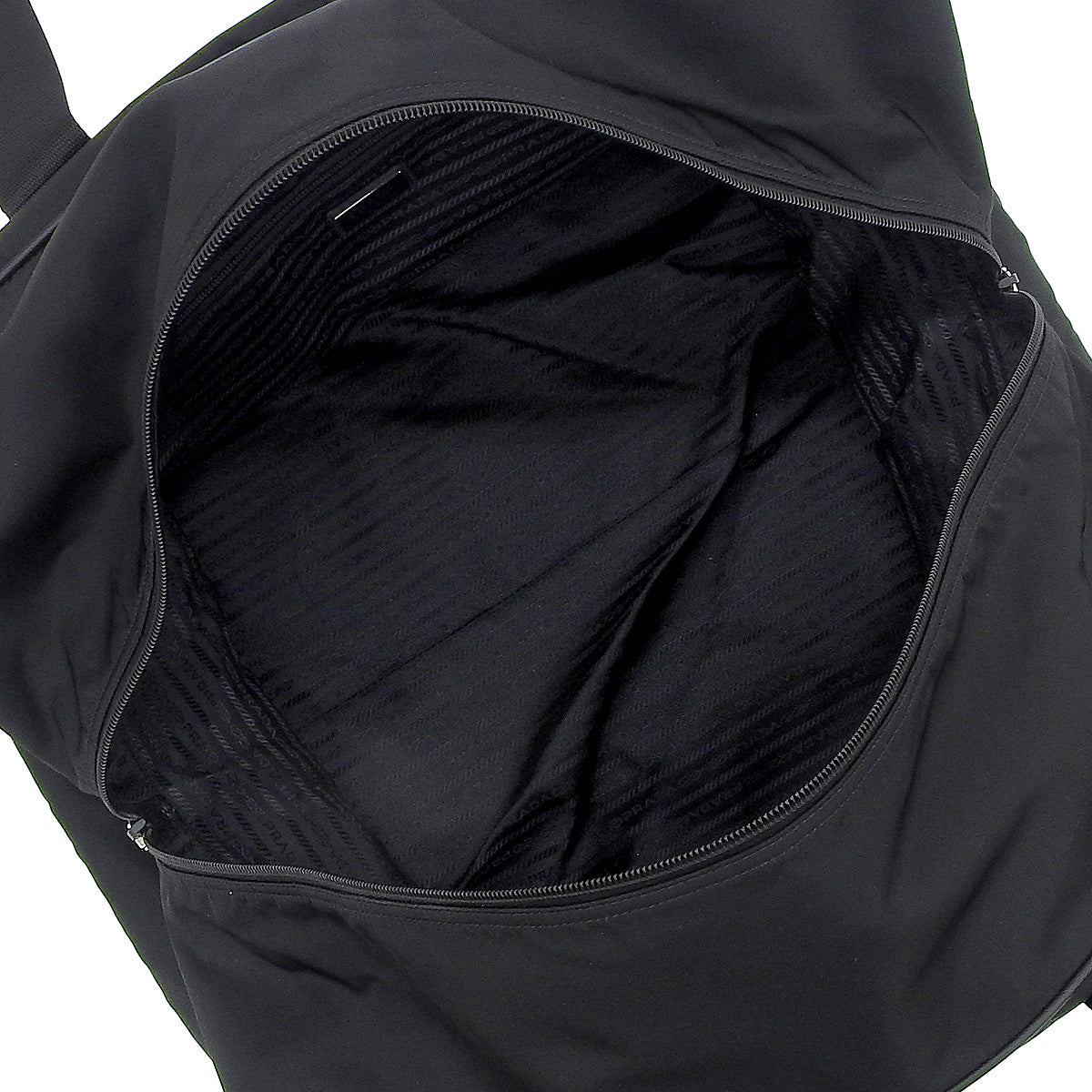 ロゴプレート ボストンバッグ ナイロン サフィアーノレザー NERO ネロ 2VC033