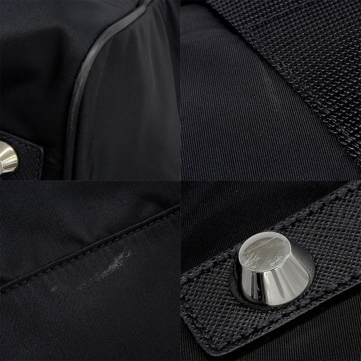 PRADA ロゴプレート ボストンバッグ ナイロン サフィアーノレザー NERO ネロ 2VC033|Vintage Luxury Brand Specialty Store|Shibuya, Tokyo|alamode