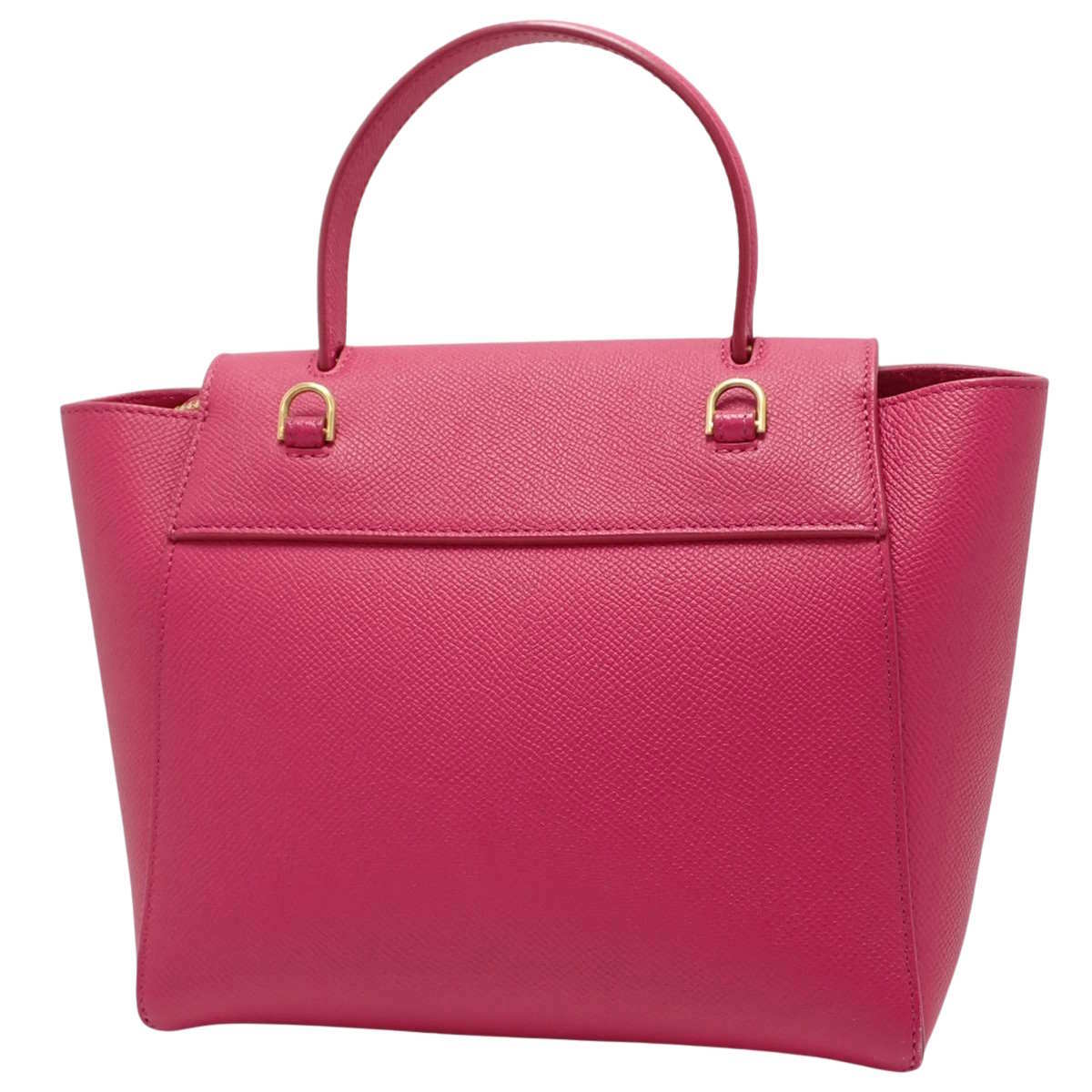 Nano Belt Bag in Grained Calfskin, Pink, 189003ZVA