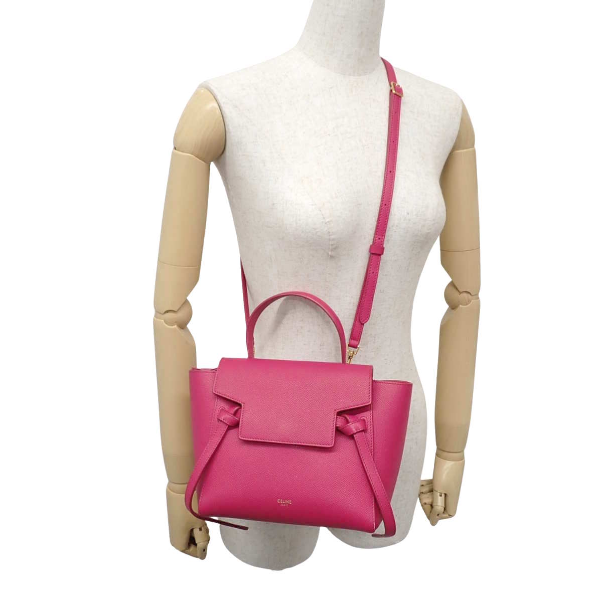 Nano Belt Bag 粉色粒面小牛皮腰包,货号 189003ZVA