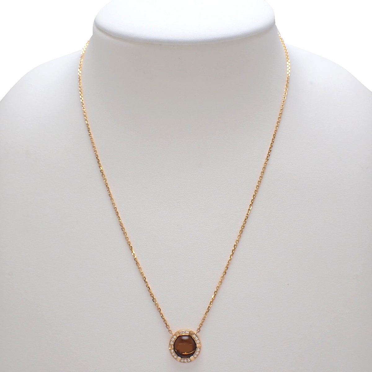 クラス・ワン クルーズ ネックレス シトリン/ダイヤモンド K18PG 6.9g