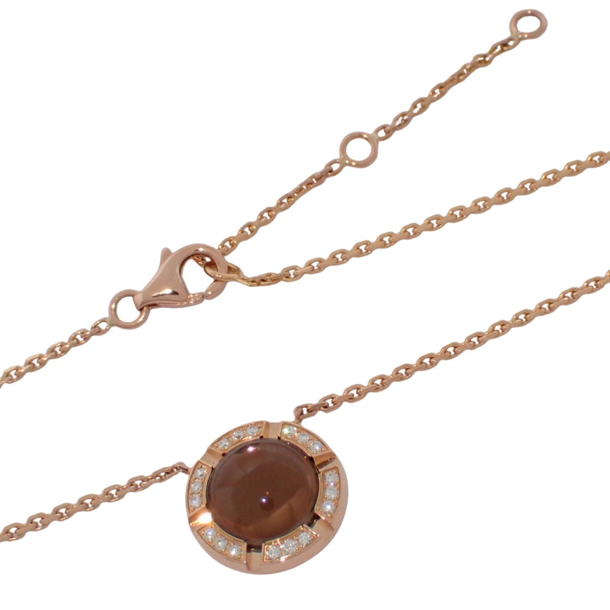 クラス・ワン クルーズ ネックレス シトリン/ダイヤモンド K18PG 6.9g