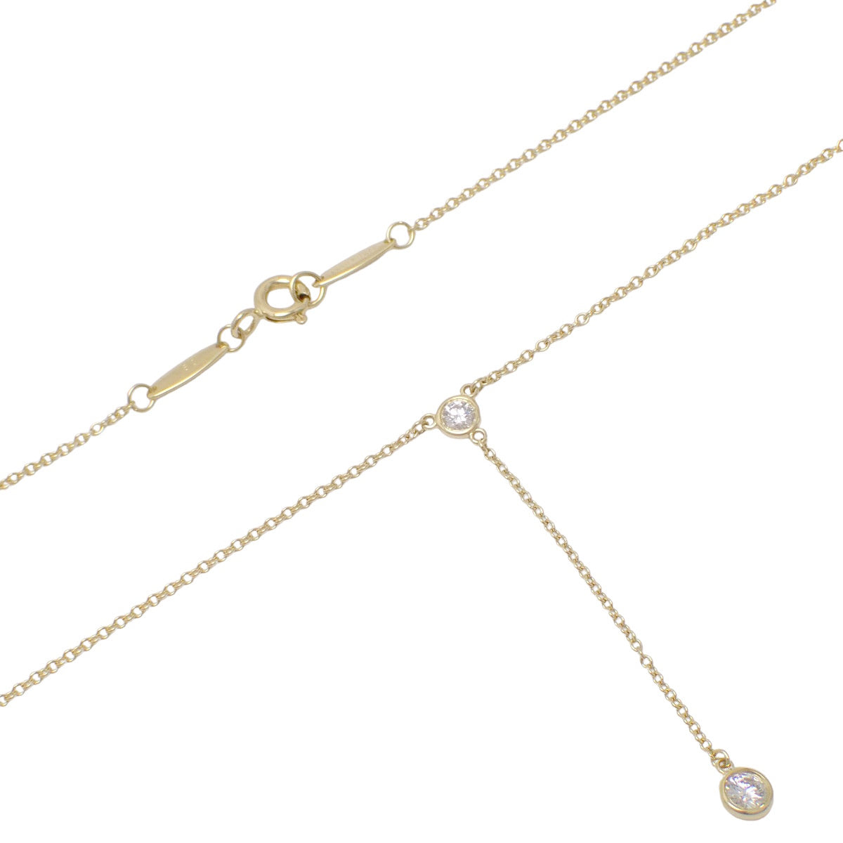 バイザヤード ドロップ ダイヤモンド ペンダント K18YG 2.2g