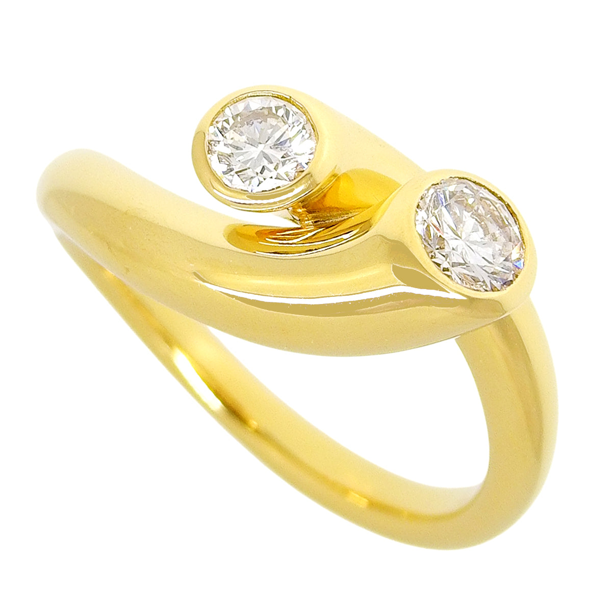 ダイヤモンド リング D0.50 K18YG 5.6g