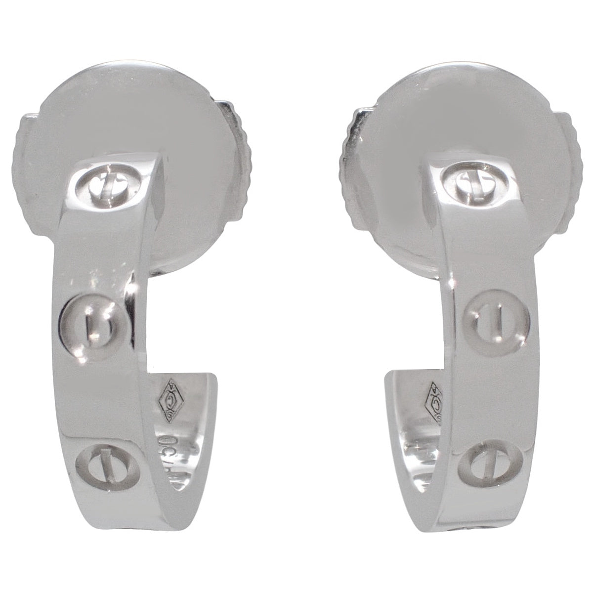 LOVE earrings in white gold (18KWG) 3.7g