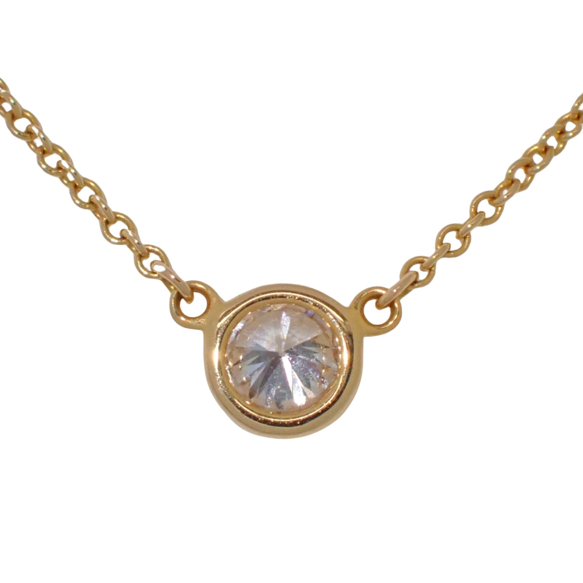 バイザヤード シングル ダイヤモンド ペンダント D0.23 K18YG 1.9g