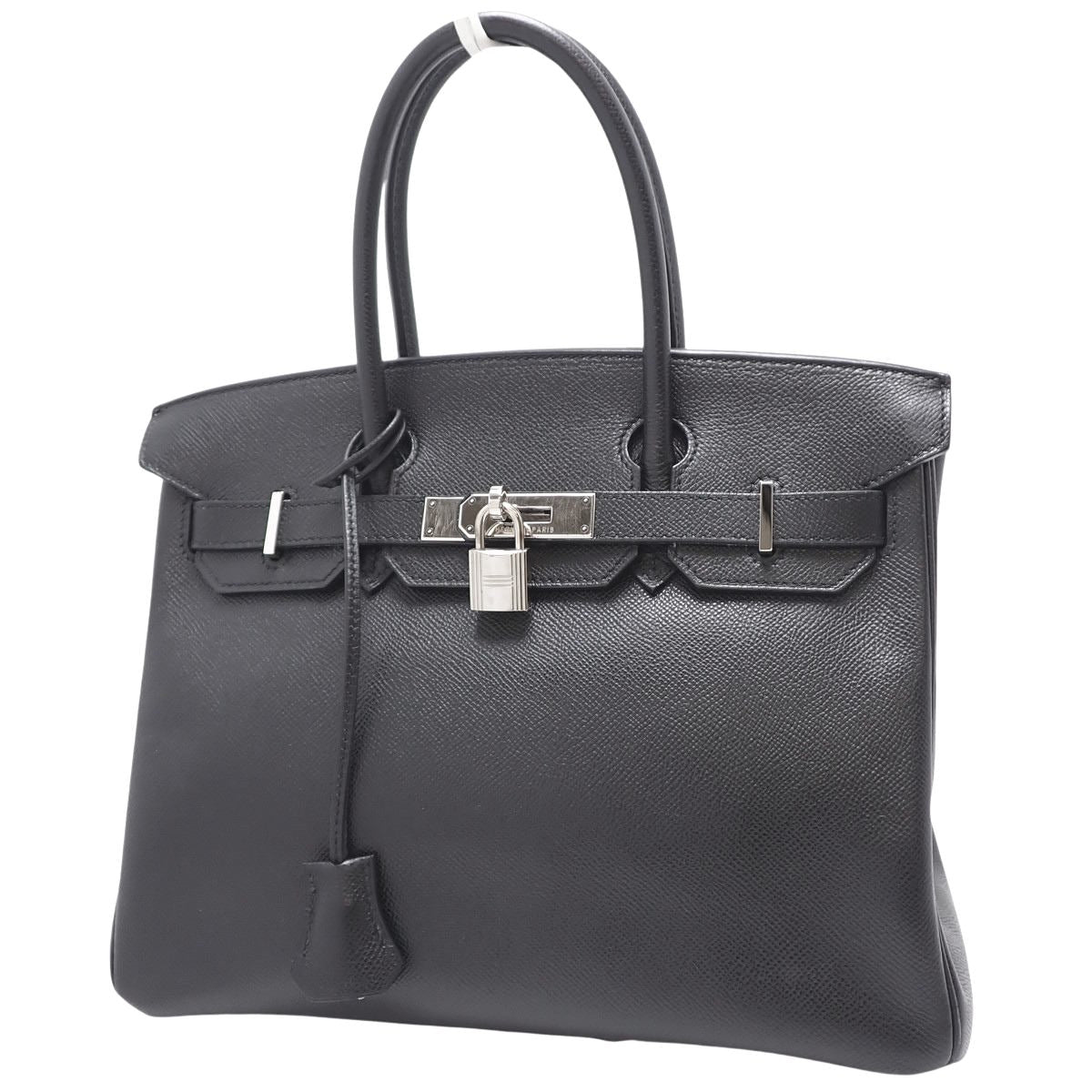 Birkin 30, Epsom leather, palladium hardware, black, K stamp