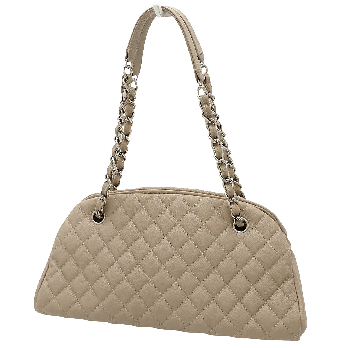 マトラッセ マドモアゼル ボーリングバッグ キャビアスキン グレージュ A50556