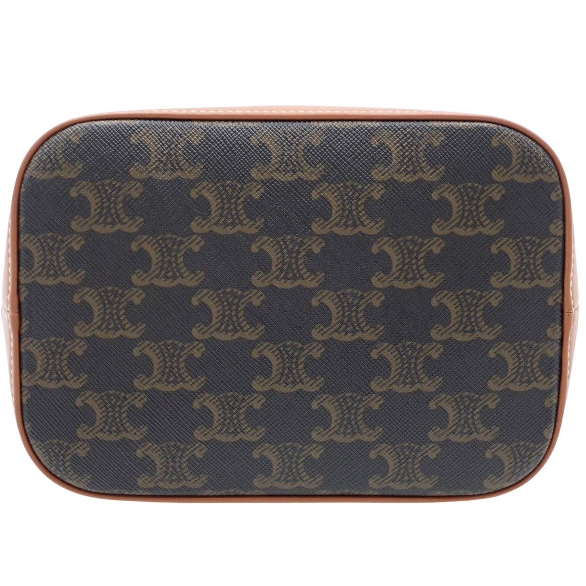 小号水桶包,小牛皮和 Triomphe 帆布材质,棕褐色,191442CAS.04LU