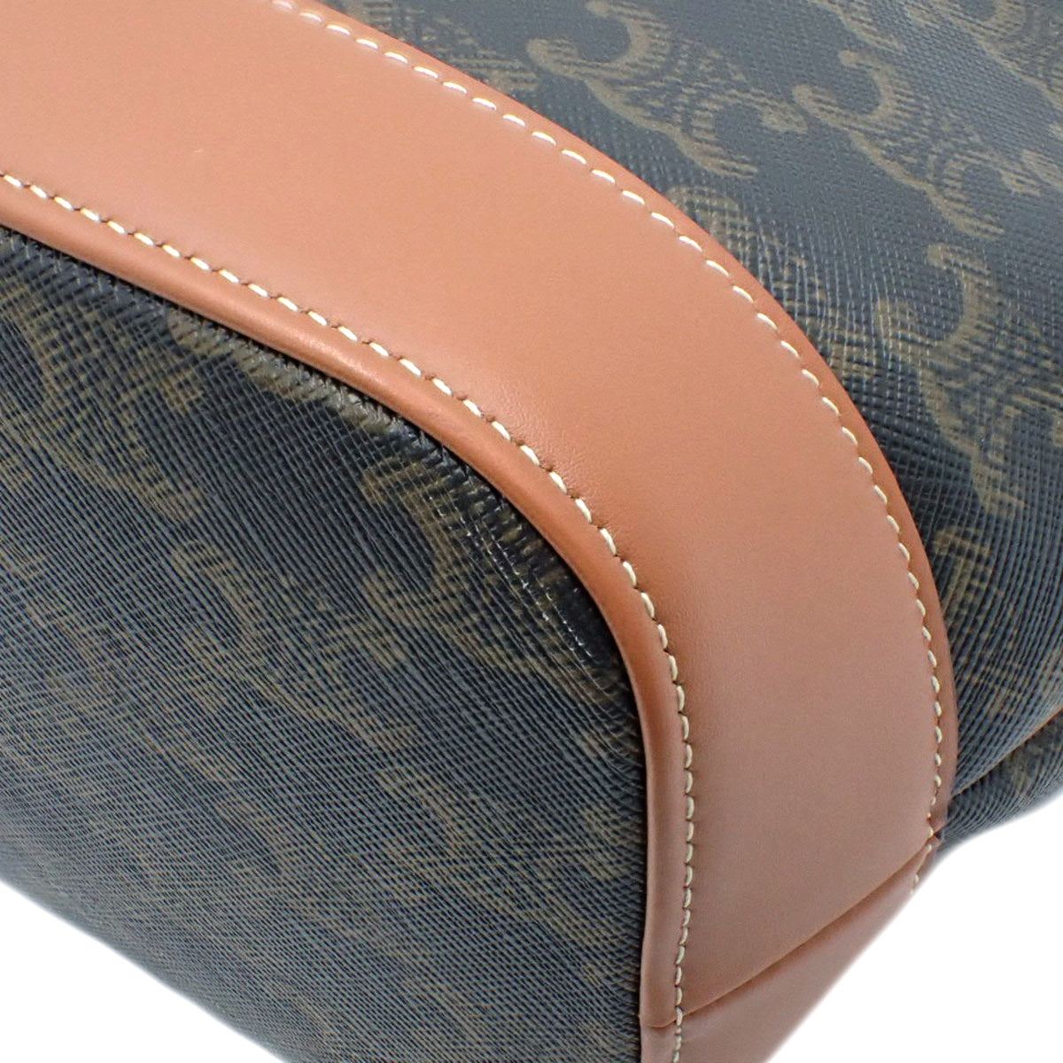 小号水桶包,小牛皮和 Triomphe 帆布材质,棕褐色,191442CAS.04LU