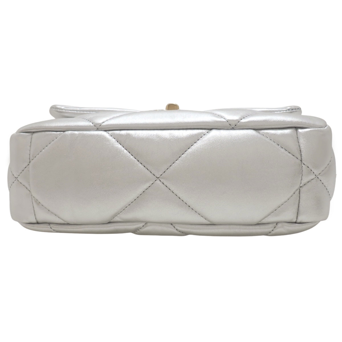 シャネル19 ココマーク チェーンショルダーバッグ ラムスキン シルバー AS1160