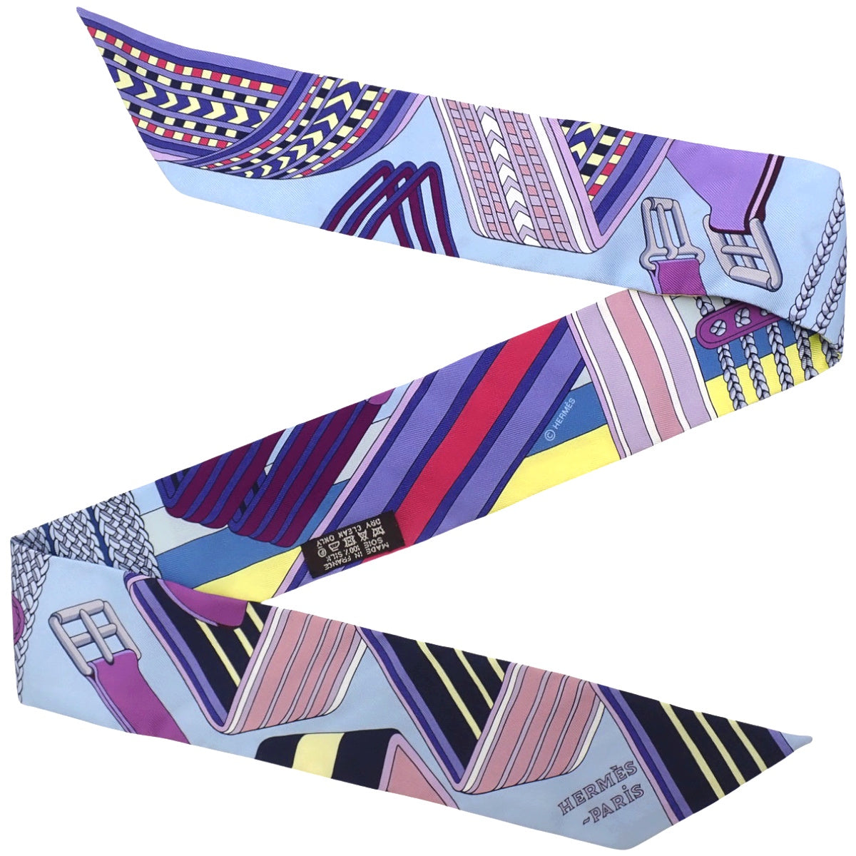 SANGLES EN ZIGZAG ジグザグのサングル ツイリー シルク