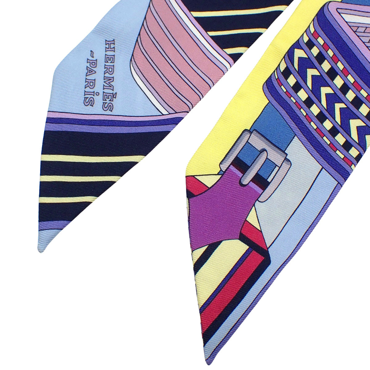 SANGLES EN ZIGZAG ジグザグのサングル ツイリー シルク