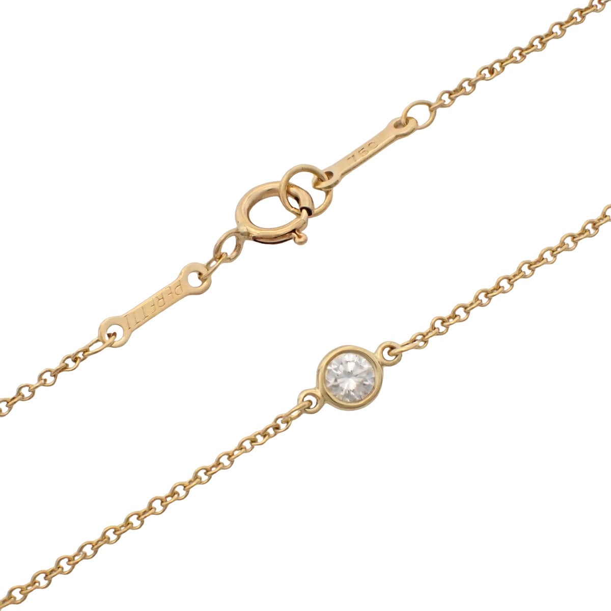 按码出售的单钻手链,K18YG镀金,0.8克