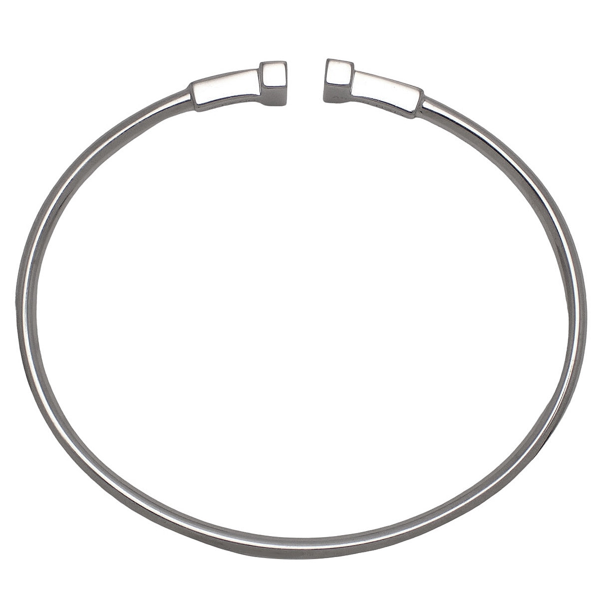 T-wire bracelet with diamonds and turquoise in 18K white gold and 8.0g