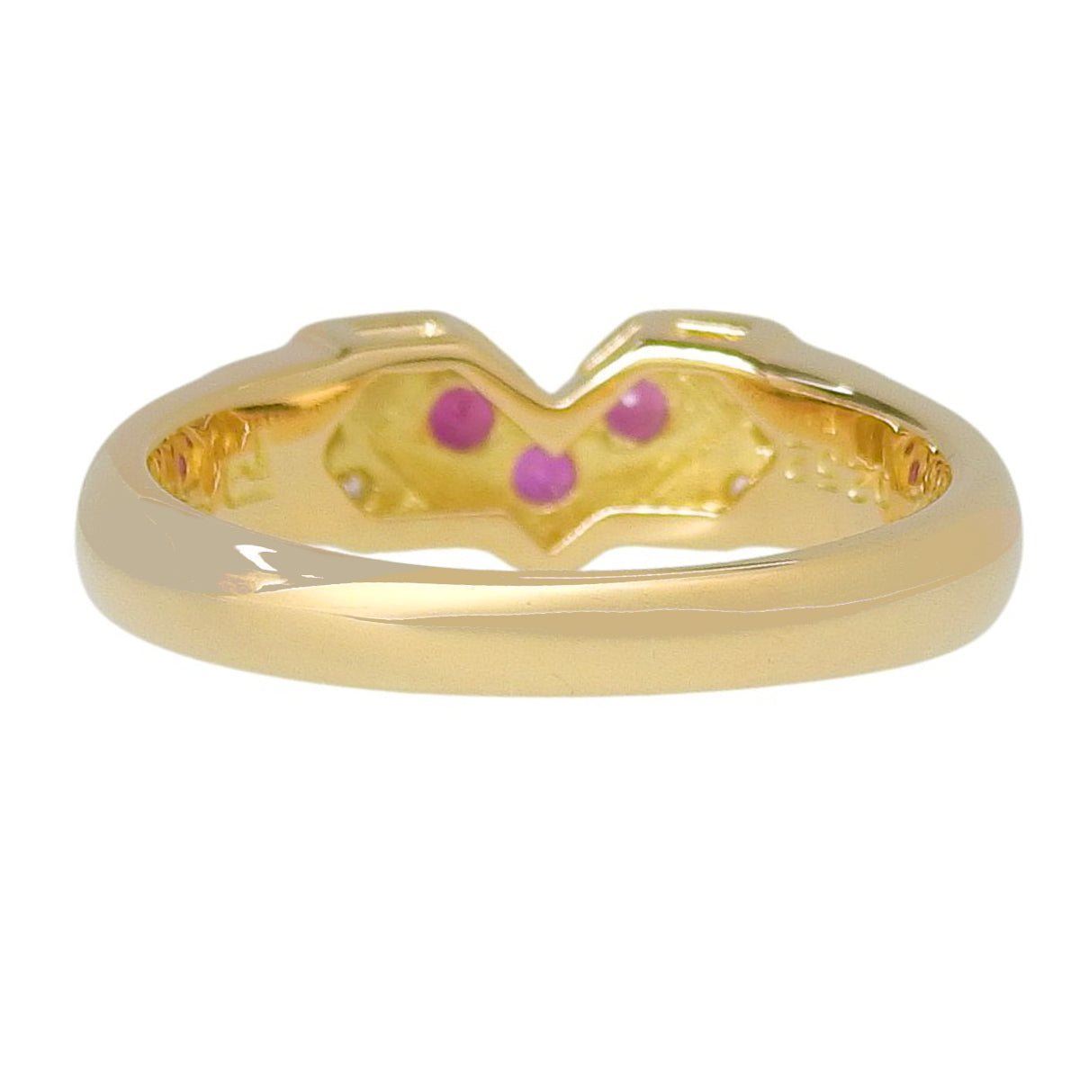 リング ルビー/ダイヤモンド R0.12/D0.06 イエローゴールド K18YG 5.9g