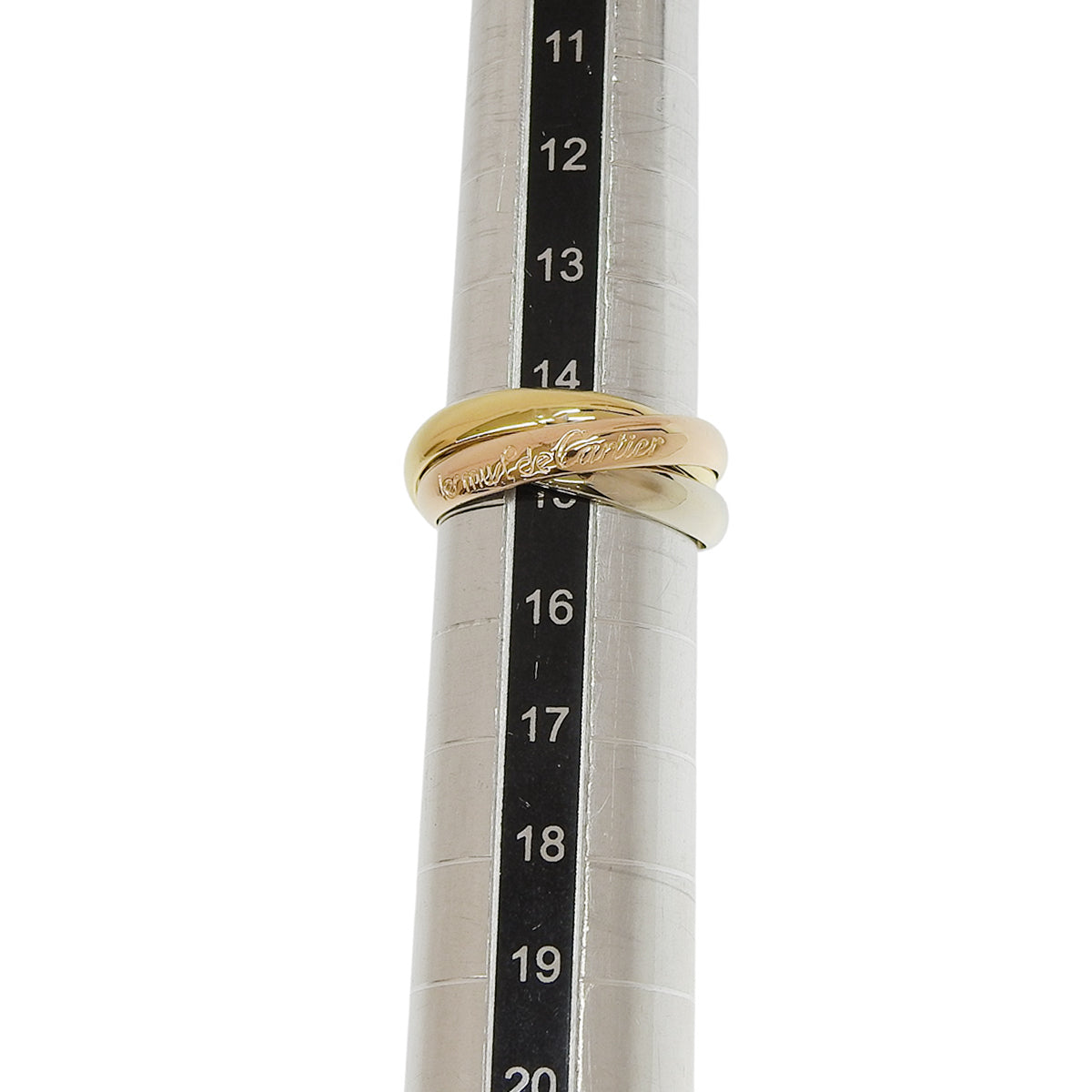 卡地亚三重戒指 K18YG PG WG 8.8克