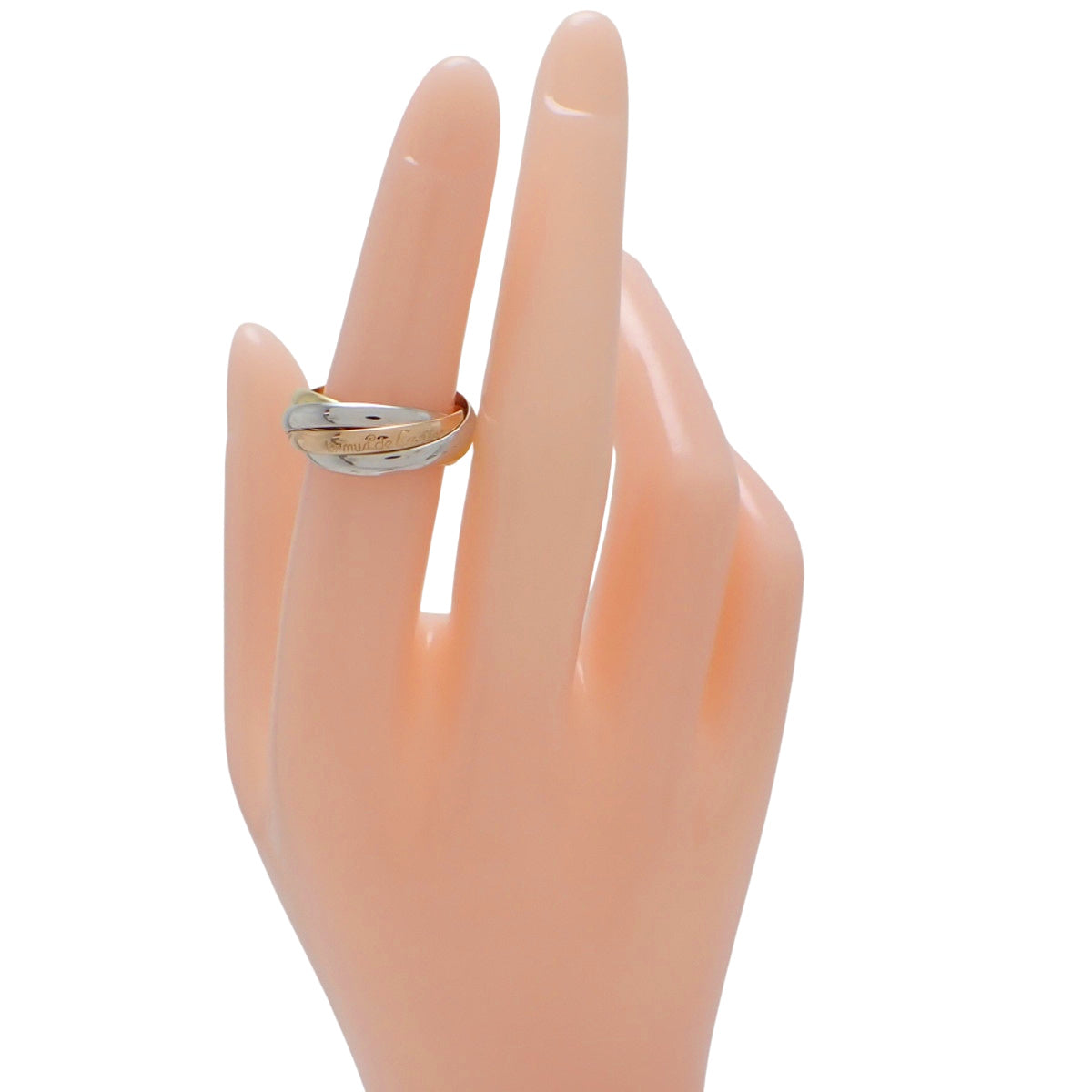 les must de Cartier Trinity Ring K18YG K18WG K18PG 8.3g