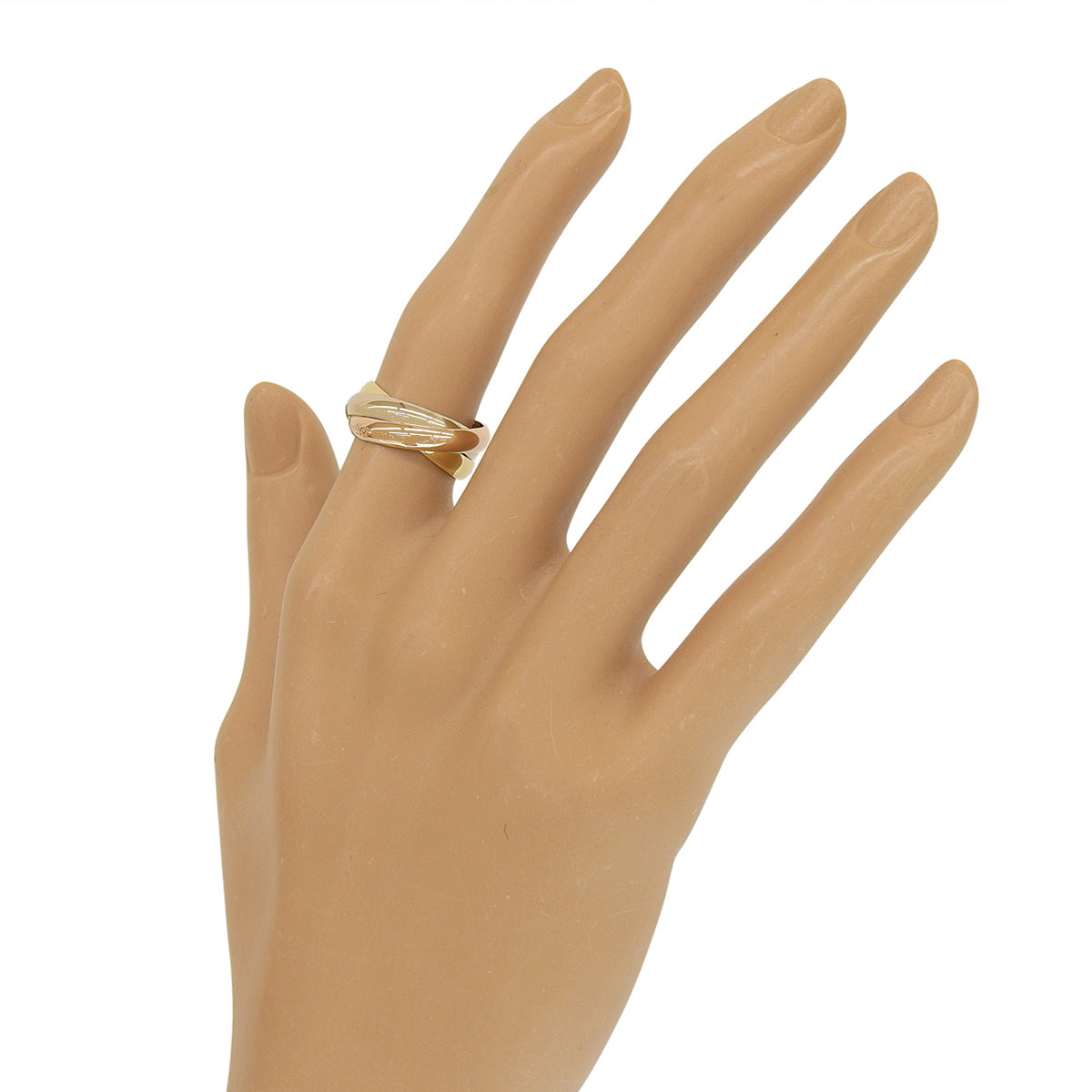 les must de Cartier Trinity 戒指 K18黄金 玫瑰金 白金 7.6克