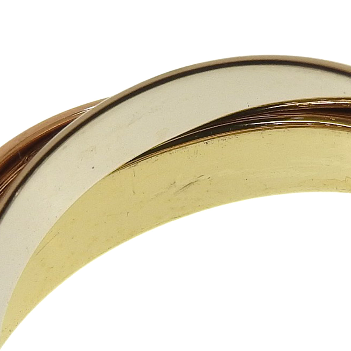 卡地亚三重戒指 K18YG PG WG 7.6克