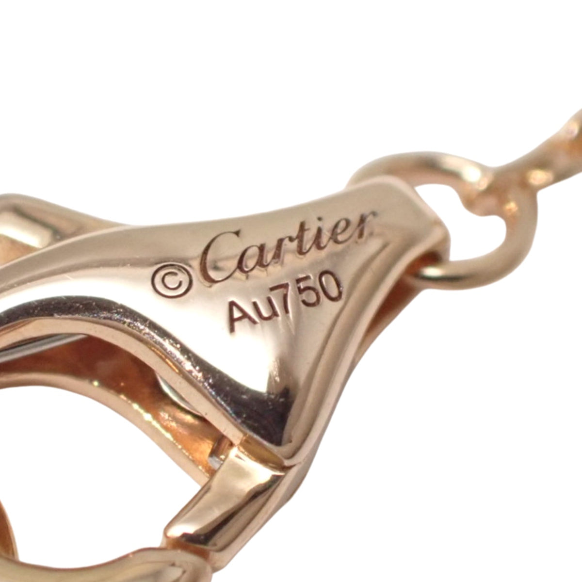 卡地亚 Amulet de Cartier 项链,粉色蛋白石和钻石,18K 白金,3.0 克