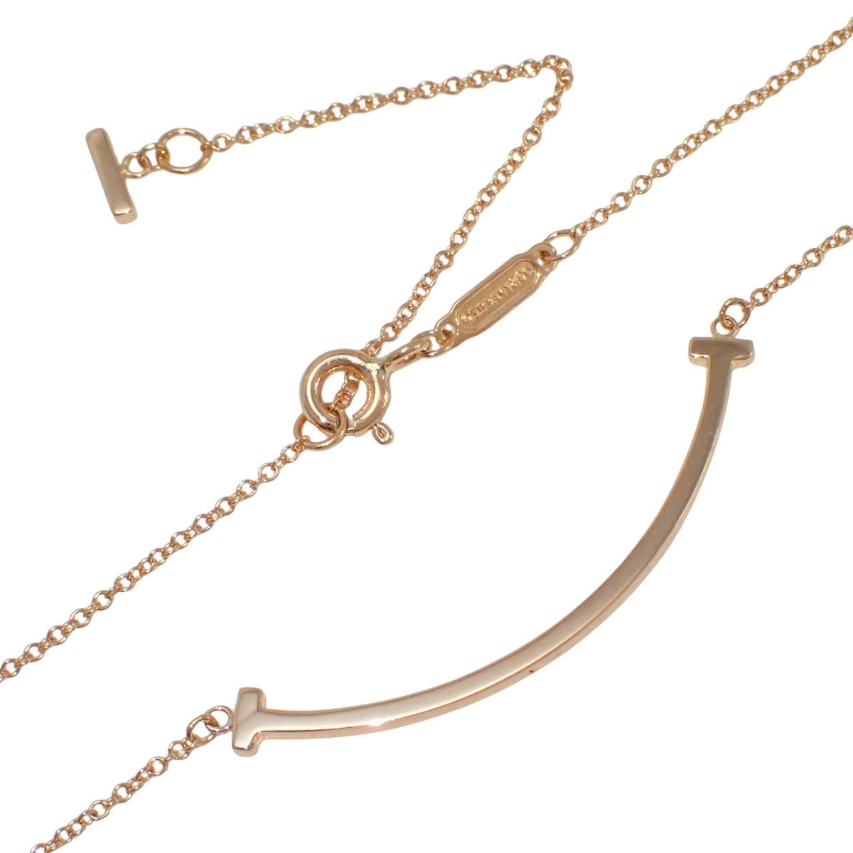 Tスマイル ペンダント スモール ピンクゴールド K18PG 2.9g