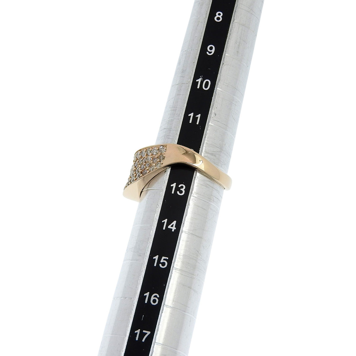 パヴェダイヤモンドリング D1.20 ピンクゴールド K18PG 12.5(52.5)号 4.8g