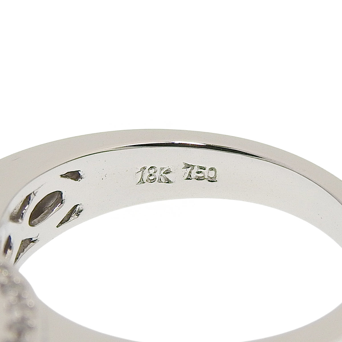 Sapphire Diamond Ring S0.67/D0.32 White Gold K18WG 8.0g