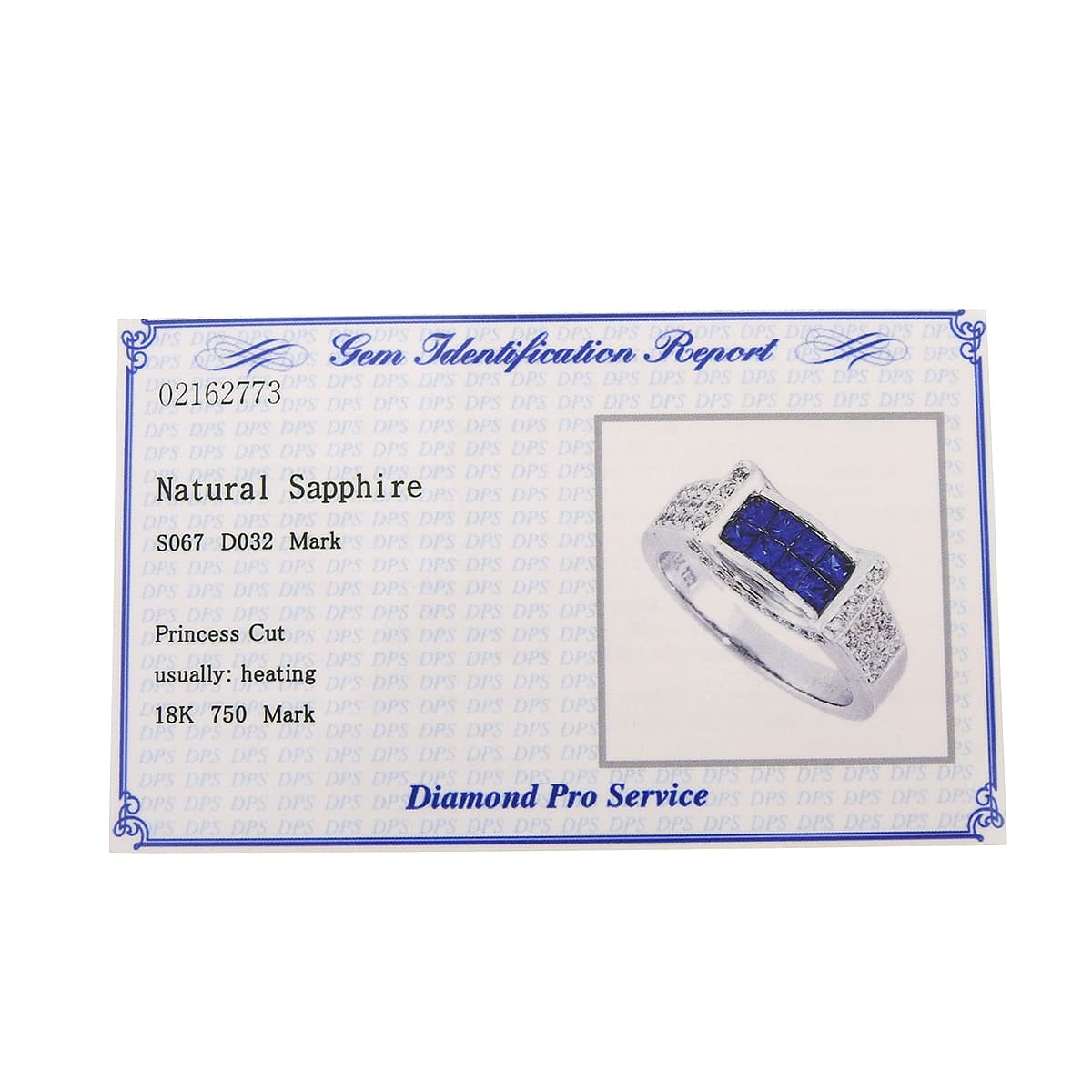 Sapphire Diamond Ring S0.67/D0.32 White Gold K18WG 8.0g