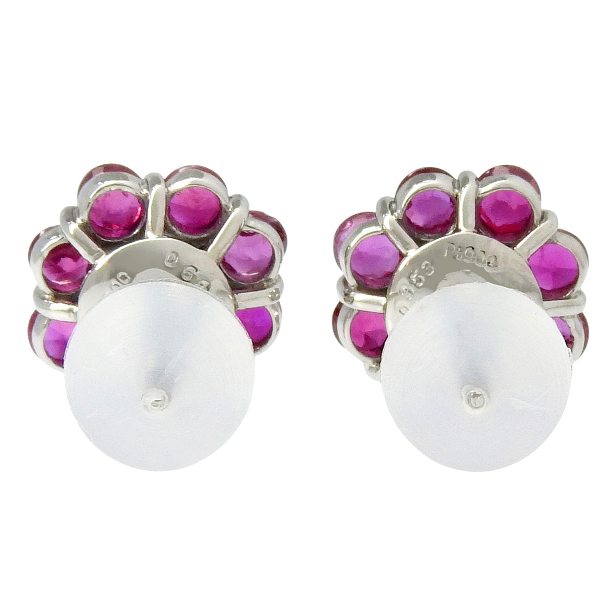 フラワールビーピアス R0.68,0.68/D0.353,0.360 プラチナ Pt900 3.1g