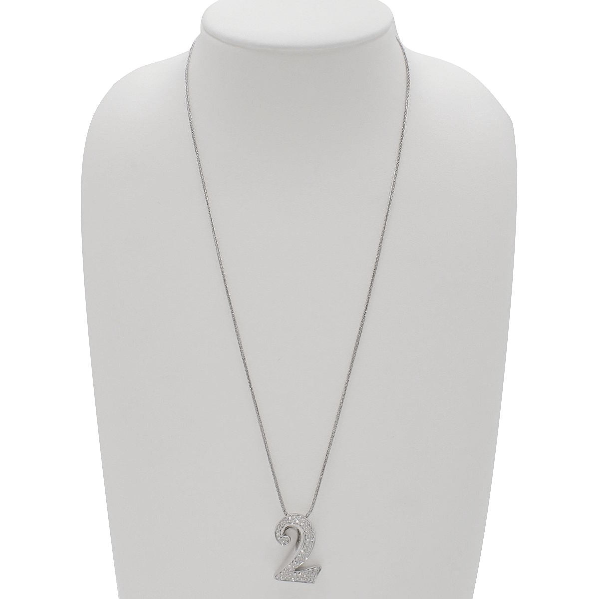 No.2 ダイヤモンドネックレス D0.65 ホワイトゴールド K18WG 17.8g