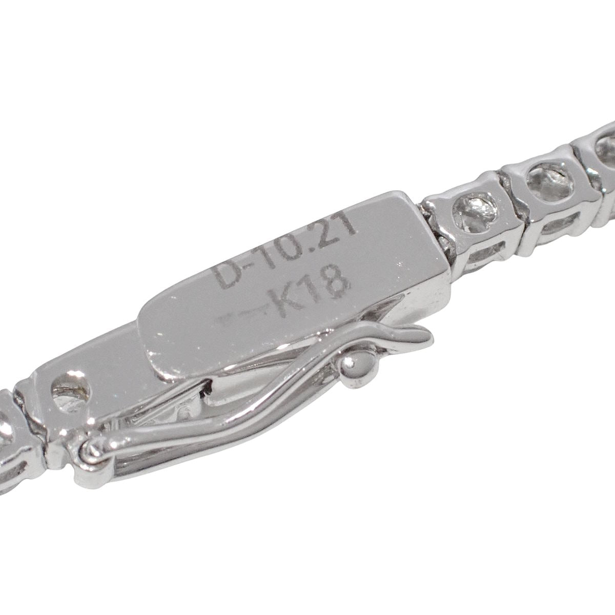 テニスダイヤモンドネックレス D10.21 ホワイトゴールド K18WG 21.0g
