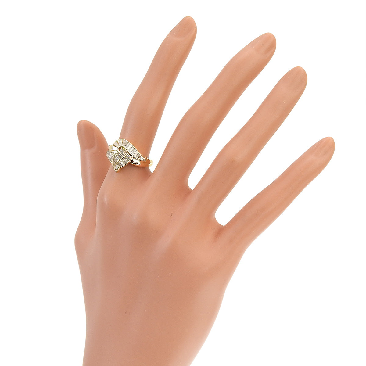 ダイヤモンド リング D1.01 K18YG 5.3g