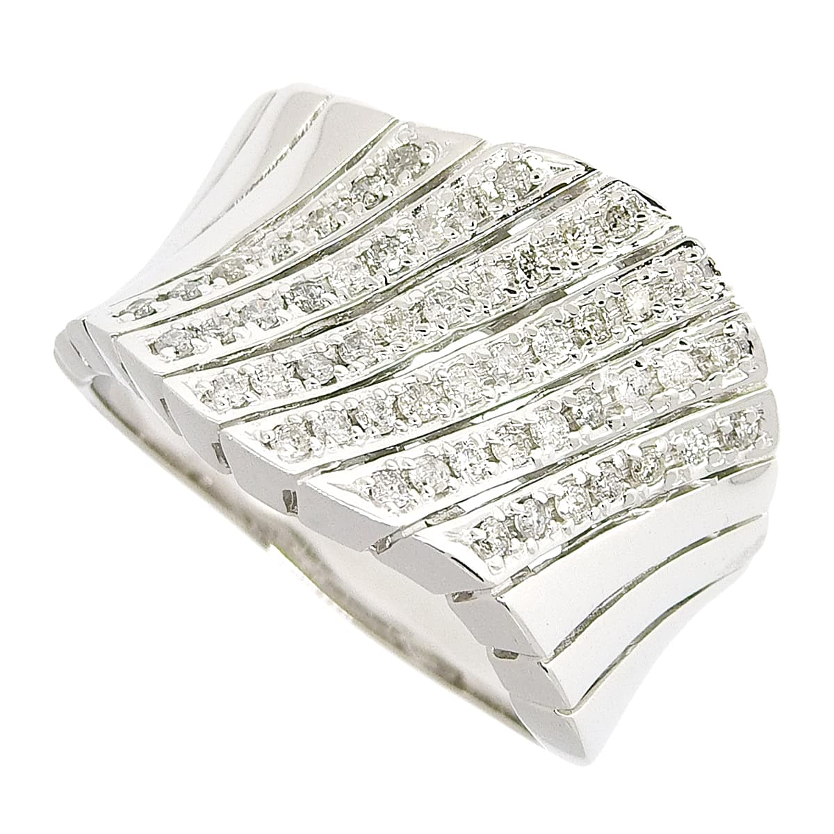 Diamond Ring Diamond D0.40 K18WG 7.5g