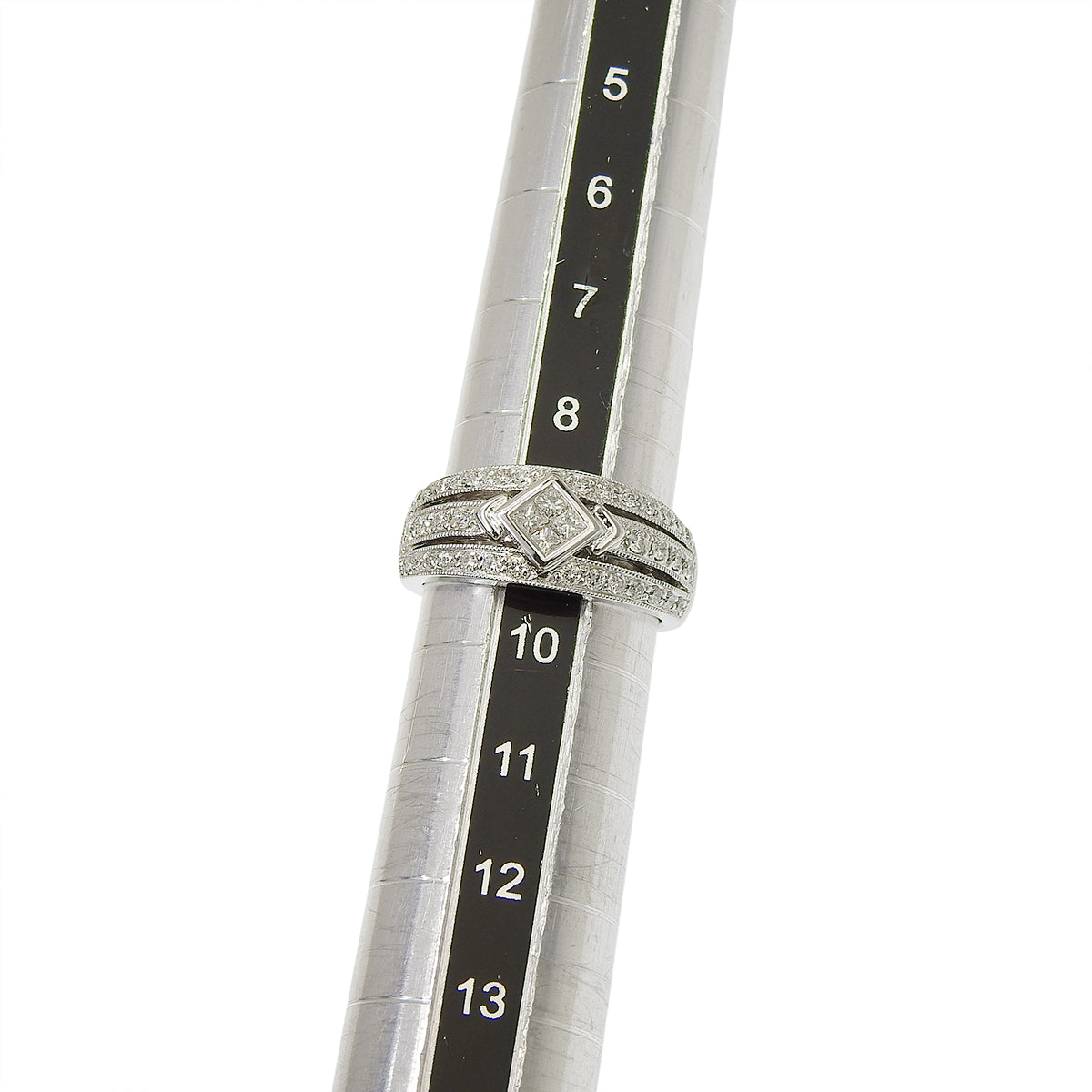 ダイヤモンド リング D0.35,0.16 ホワイトゴールド K18WG 6.4g