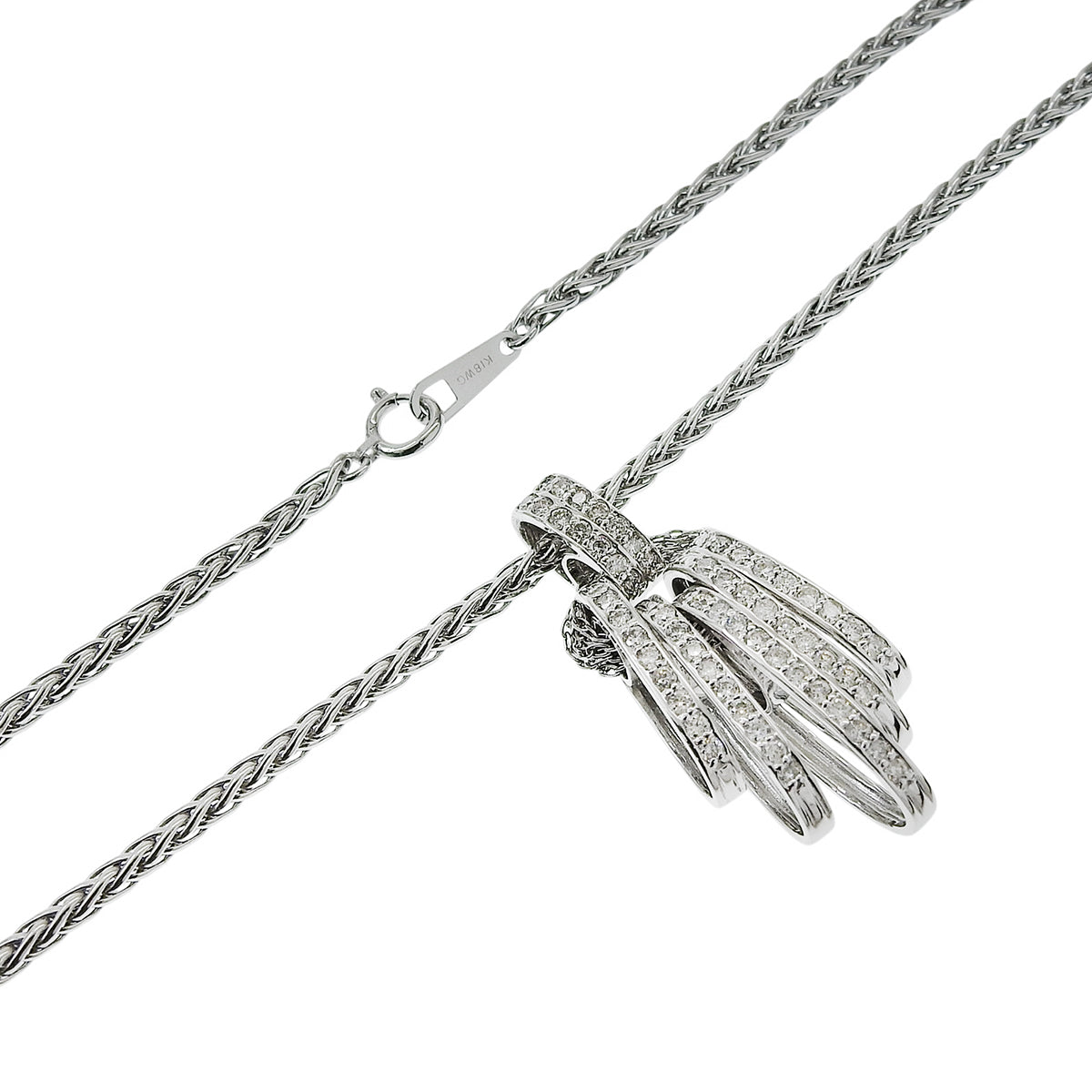 Diamond Necklace D1.02 K18WG 15.7g