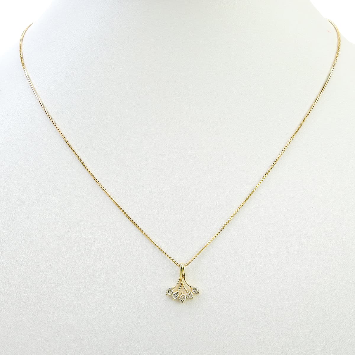 Diamond Necklace D0.30 K18YG 4.4g