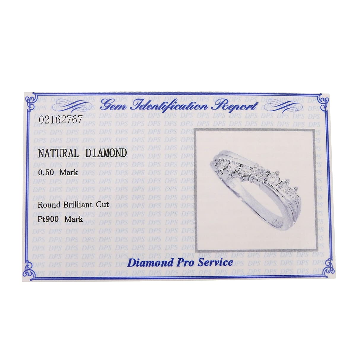 Diamond Wave Ring D0.50 Platinum Pt900 3.7g