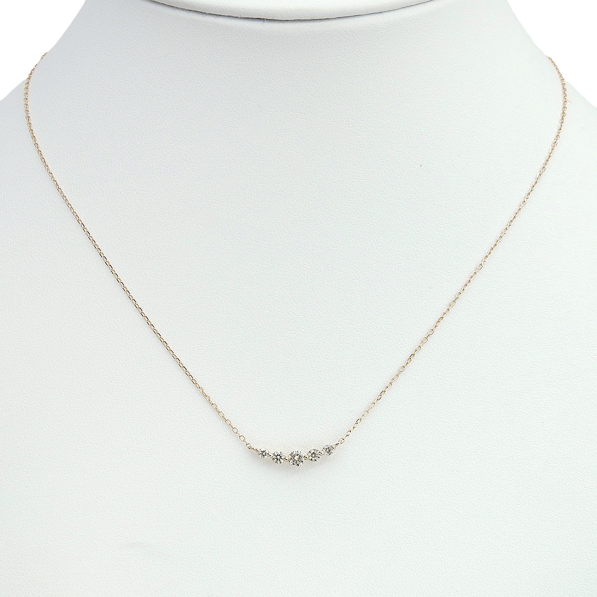 Diamond Necklace D0.30 Pink Gold K18PG 1.5g