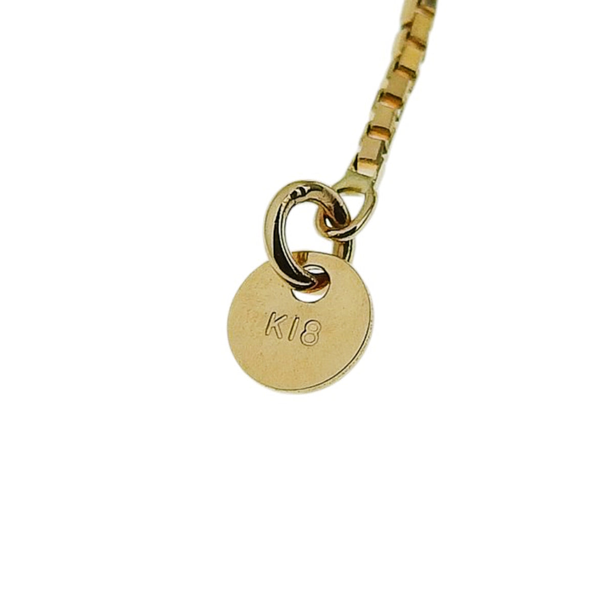 Ruby Diamond Necklace R0.59/D0.22 Yellow Gold K18YG 5.5g