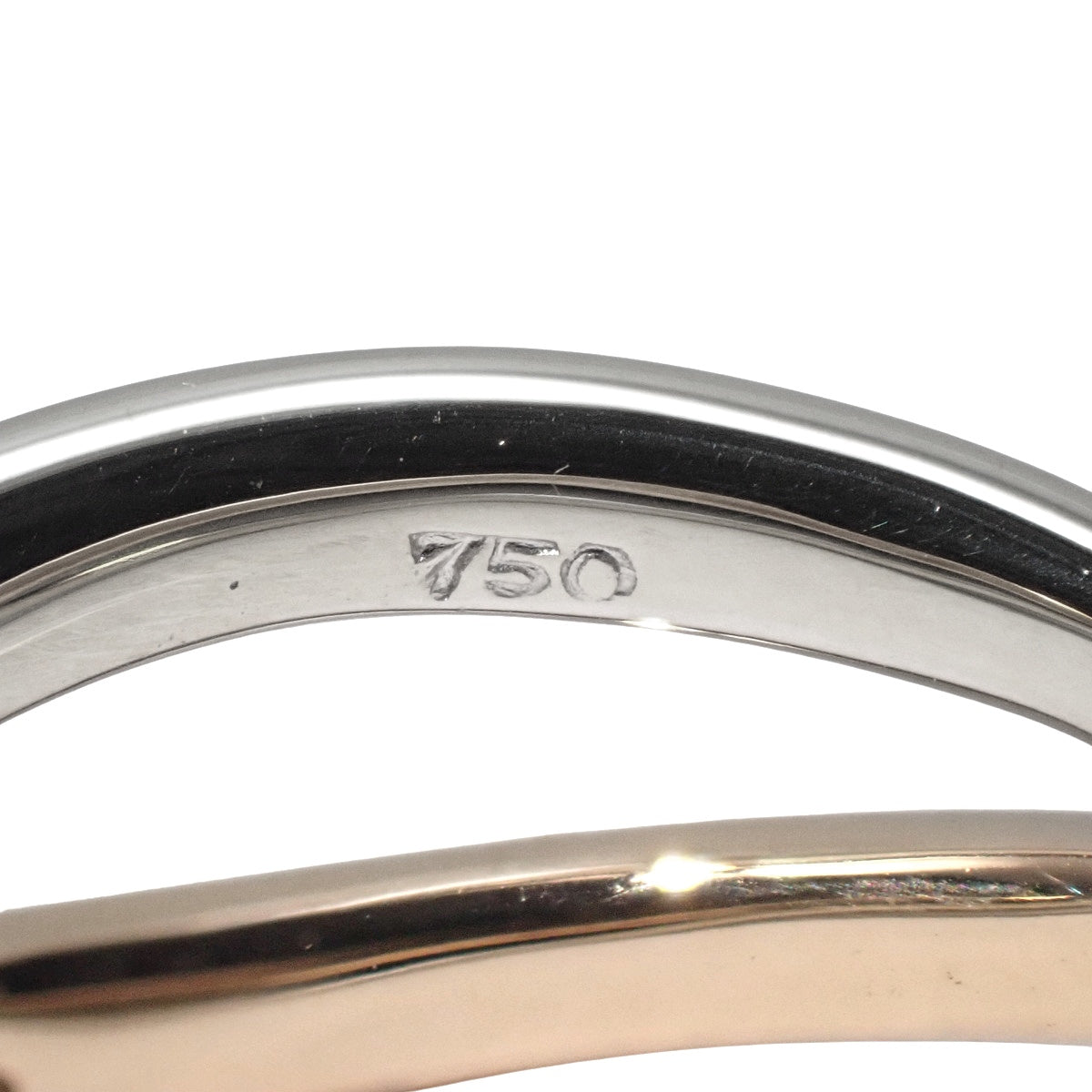 Diamond Ring D010 Pink Gold K18PG White Gold K18WG Size 12 (EU 52) 5.7g