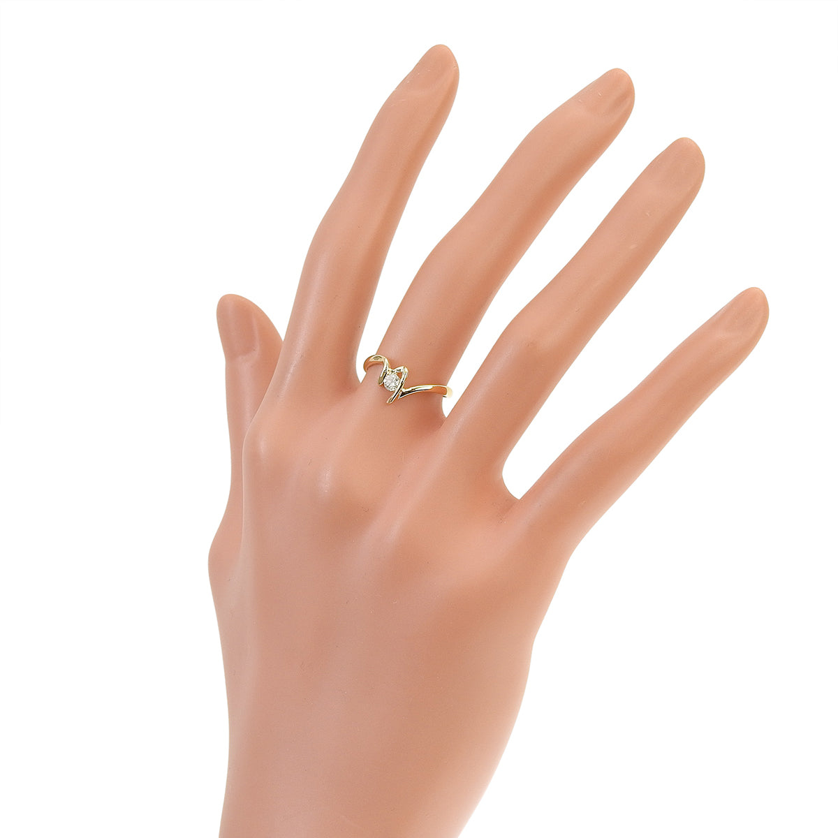 ダイヤモンド リング D0.12 K18YG 1.4g