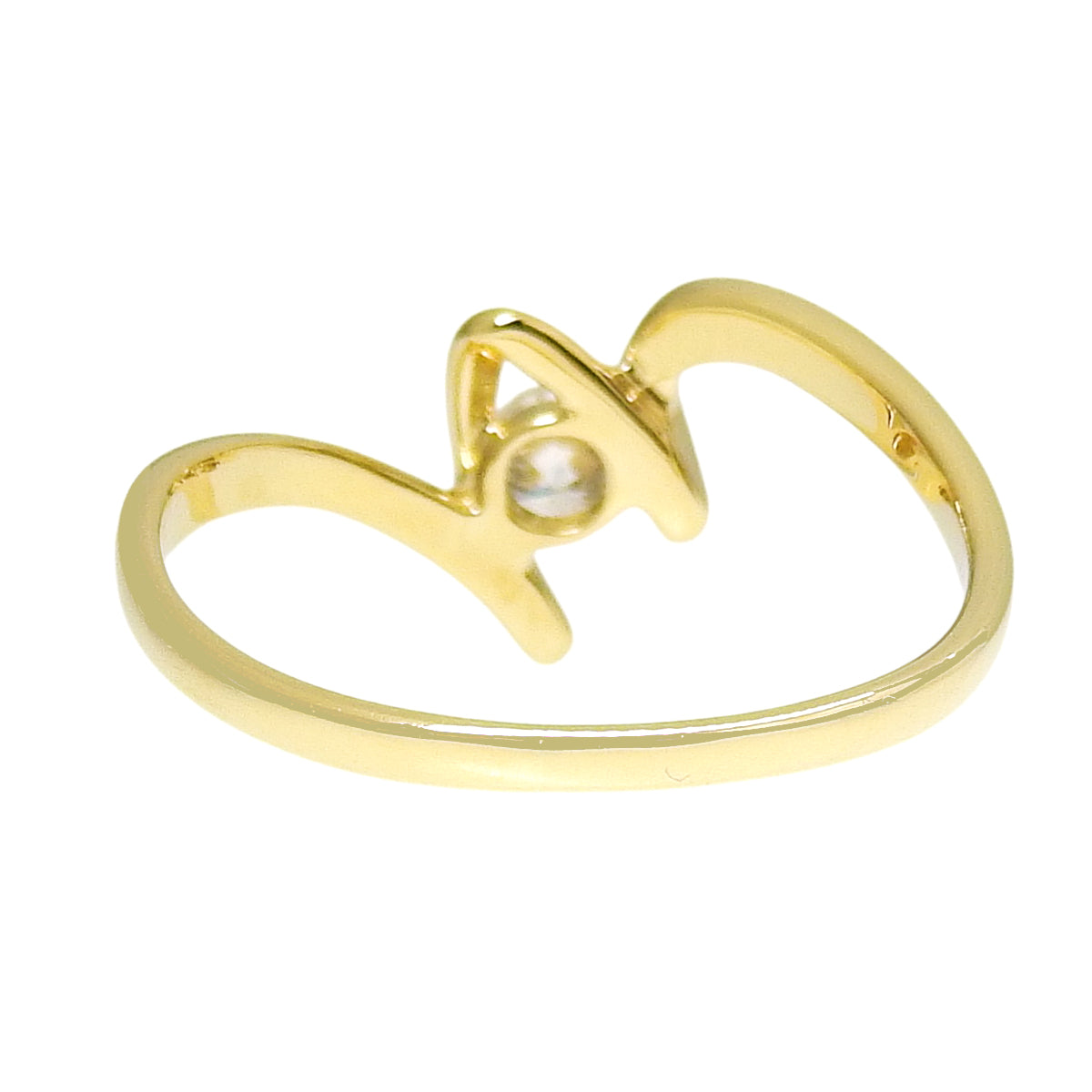 Diamond ring D0.12 K18YG 1.4g