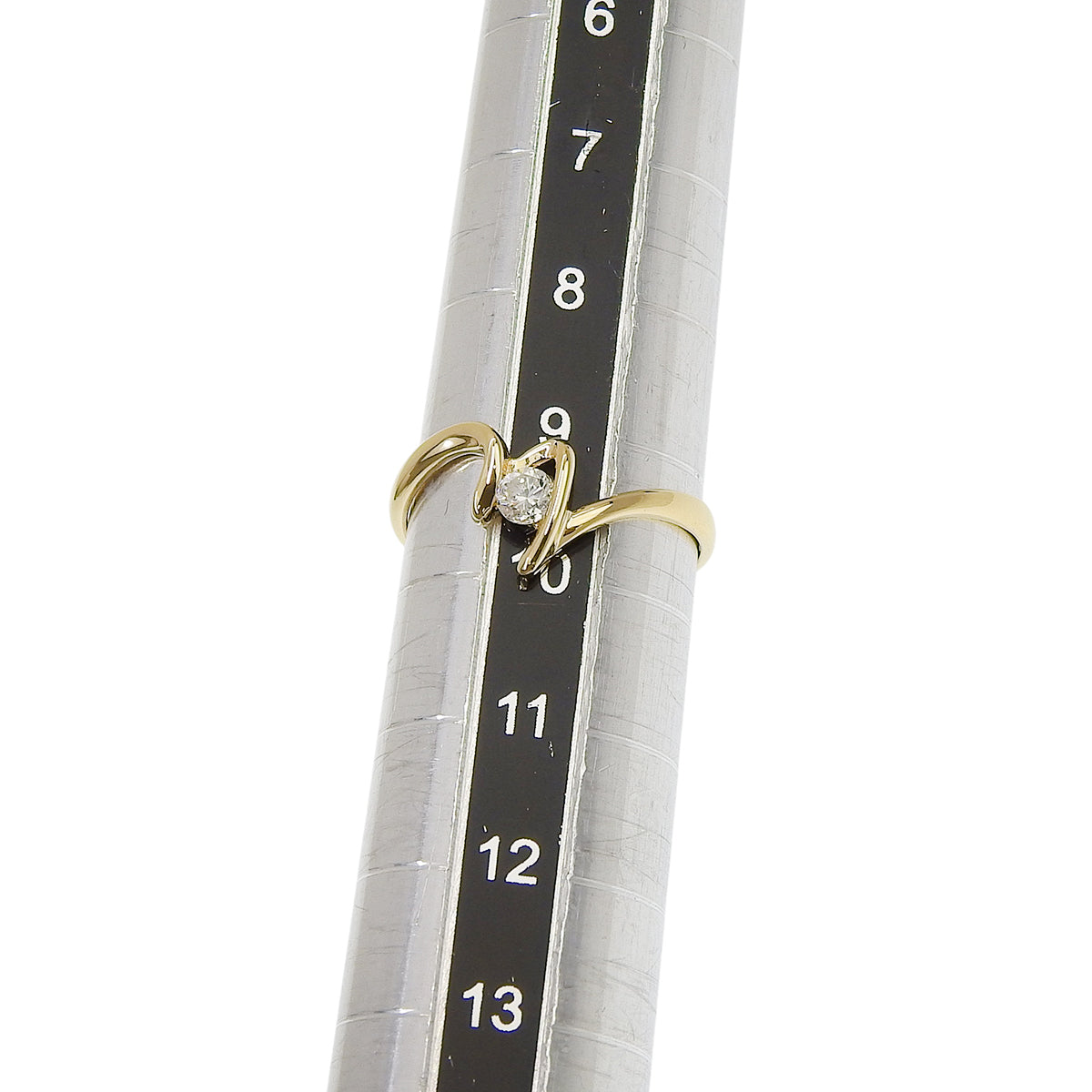 Diamond ring D0.12 K18YG 1.4g