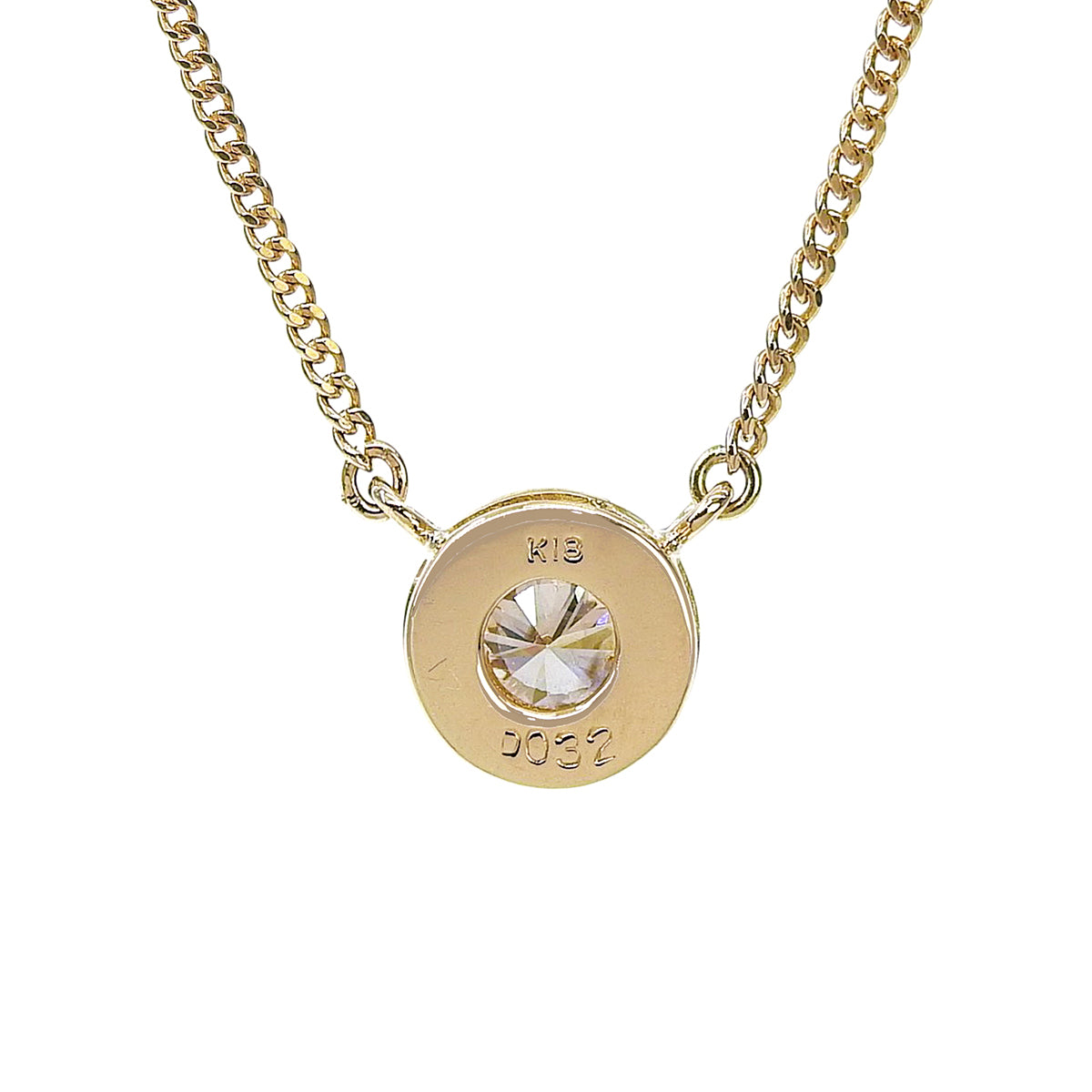 Diamond Necklace D0.32 K18YG 3.3g