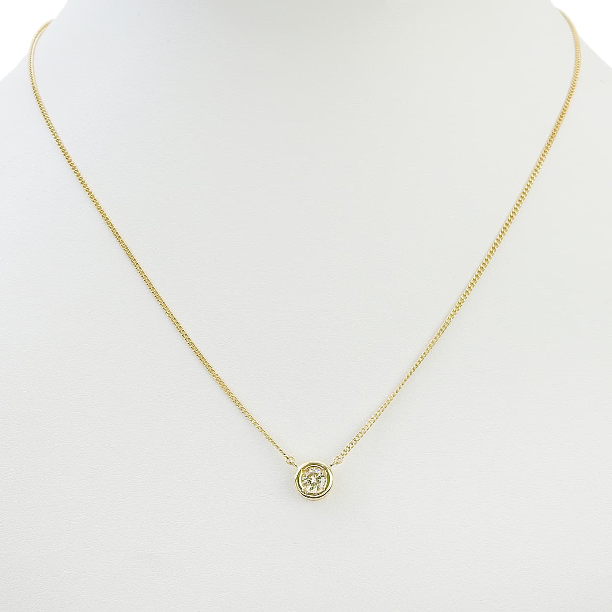 Diamond Necklace D0.32 K18YG 3.3g